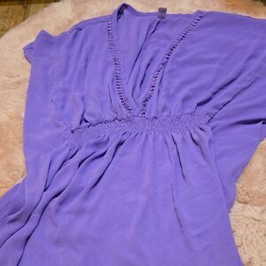 No Boundaries Lavender V-Neck Top